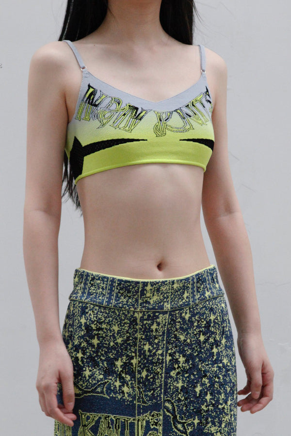 NAN KNITS letters gradient gradient corset 22051735 yellow